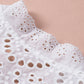 Floral Tassel Tie Eyelet Blouse