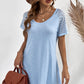 Sheer Striped Raglan Sleeve T-Shirt Dress