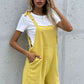Tie Cuffed Short Overalls with Pockets