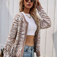 Zebra Print Button Down Cardigan