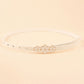 Flower Decor Skinny PU Belt