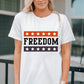 FREEDOM Graphic Cuffed Sleeve Tee