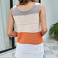 Color Block Slit Knit Tank