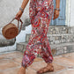 Paisley Print Smocked High-Waist Pants