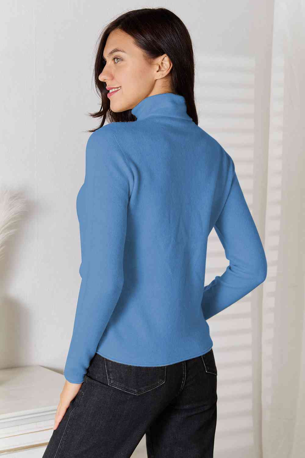 Turtleneck Long Sleeve Knit Top