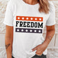 FREEDOM Graphic Cuffed Sleeve Tee
