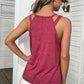 Cutout Round Neck Sleeveless Top