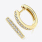 Inlaid Moissanite Hoop Earrings
