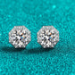 2 Carat Moissanite 925 Sterling Silver Stud Earrings