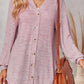 Buttoned V-Neck Long Sleeve Cardigans