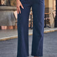 Drawstring Elastic Waist Pants with Pockets