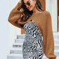 Rib-Knit Cropped Poncho
