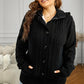 Cable-Knit Fleece Lining Button-Up Hooded Cardigan