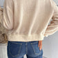 Zip-Up Sherpa Collared Neck Jacket with Pockets