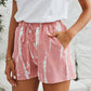Tie-Dye Drawstring Waist Shorts with Pockets