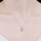 Square Moissanite Pendant Chain Necklace