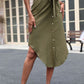 Tie Belt Frill Trim Buttoned Skirt
