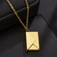 Envelope Pendant Stainless Steel Necklace