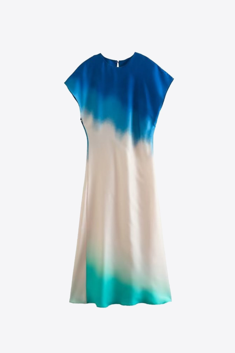 Gradient Round Neck Midi Dress