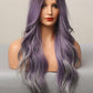Elegant Wave Full Machine Synthetic Wigs in Purple 26''