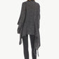 One-Button Tassel Tie Asymmetrical Hem Cardigan