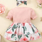 Baby Girl DADDY'S GIRL Graphic Floral Bodysuit Dress