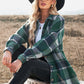 Plaid Dropped Shoulder Pocketed Shirt Jacket