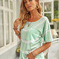 Tie-Dye Slit Dropped Shoulder Tee Shirt