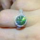 2 Carat Moissanite Emerald Green Ring