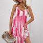 Tie-Dye Frill Trim Spaghetti Strap Dress