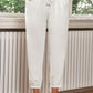 Drawstring Paperbag Waist Cropped Joggers