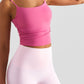 Gathered Detail Cropped Sports Cami