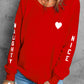 NAUGHTY NICE Heart Graphic Sweatshirt