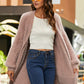 Open Front Fuzzy Cardigan with Pockets
