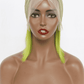 12" 140g Lace Front Wigs Human Hair in Lime 150% Density