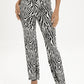 Zebra Print Straight Leg Pants