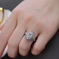 Floral 2 Carat Moissanite Crisscross Ring