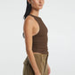 Halter Neck Ribbed Cropped Top