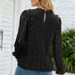 V-Neck Flounce Sleeve Lace Top