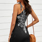 Printed Tie-Shoulder Cutout Dress