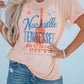 NASHVILLE TENNESSEE MUSIC CITY Cuffed Short Sleeve Tee
