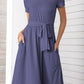Belted Tee Dress With Pockets