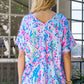 Printed V-Neck Tee Shirt