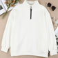 Quarter Zip Dropped Shoulder Sweatshirt