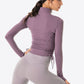 Side Drawstring Zip-Up Sports Jacket