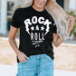 ROCK & ROLL Graphic Round Neck Short Sleeve Tee