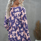 Leopard and Tie-Dye Print Ruffle Hem Top