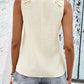 Swiss Dot Shoulder Detail V-Neck Tank