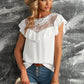 Lace Ruffled Short Sleeve T-Shirt