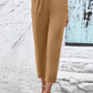 Straight Leg Cropped Pants with Pockets